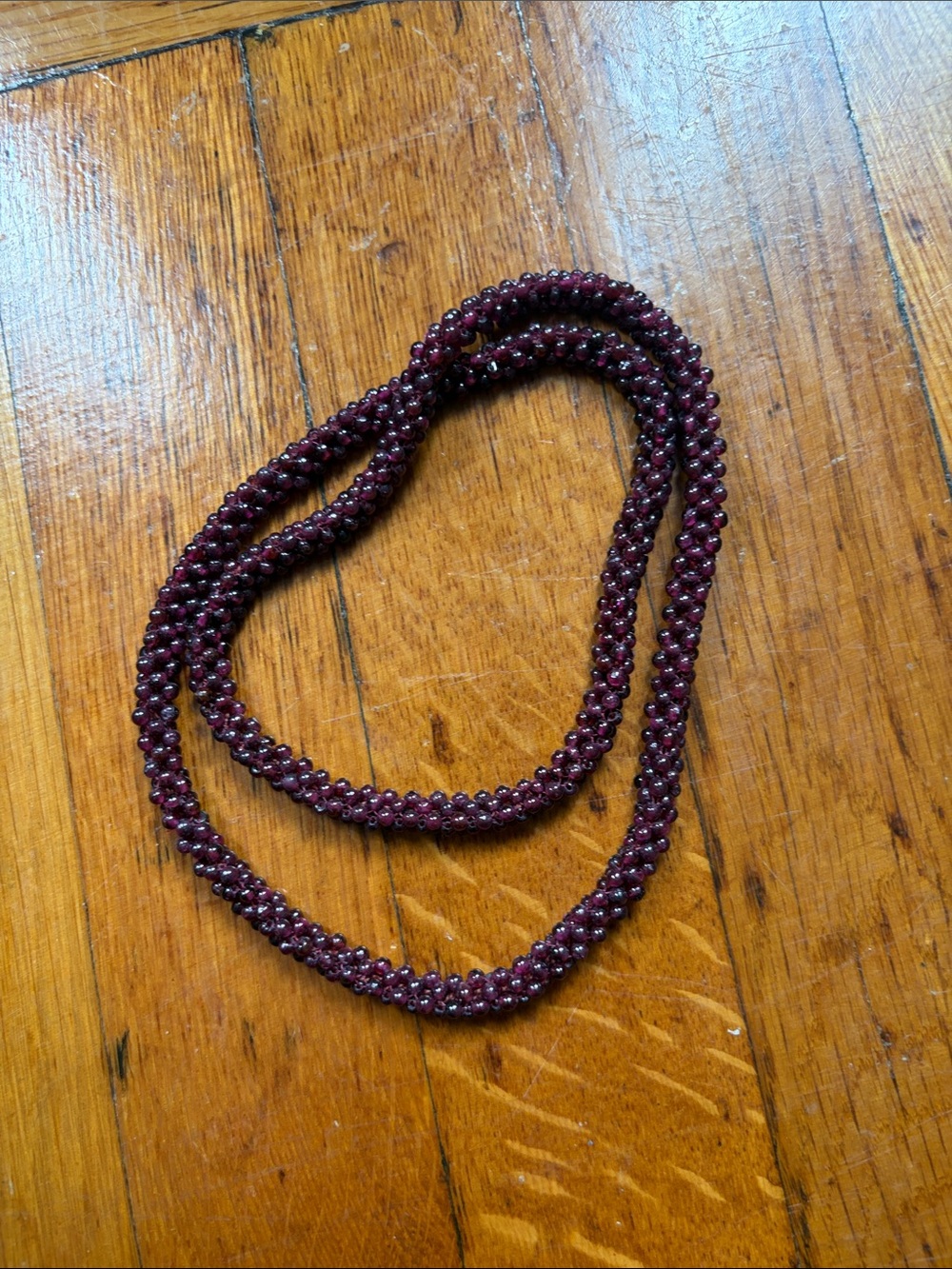 Stauer Caviar Garnet Rope Necklace 24” - Women Jewelry